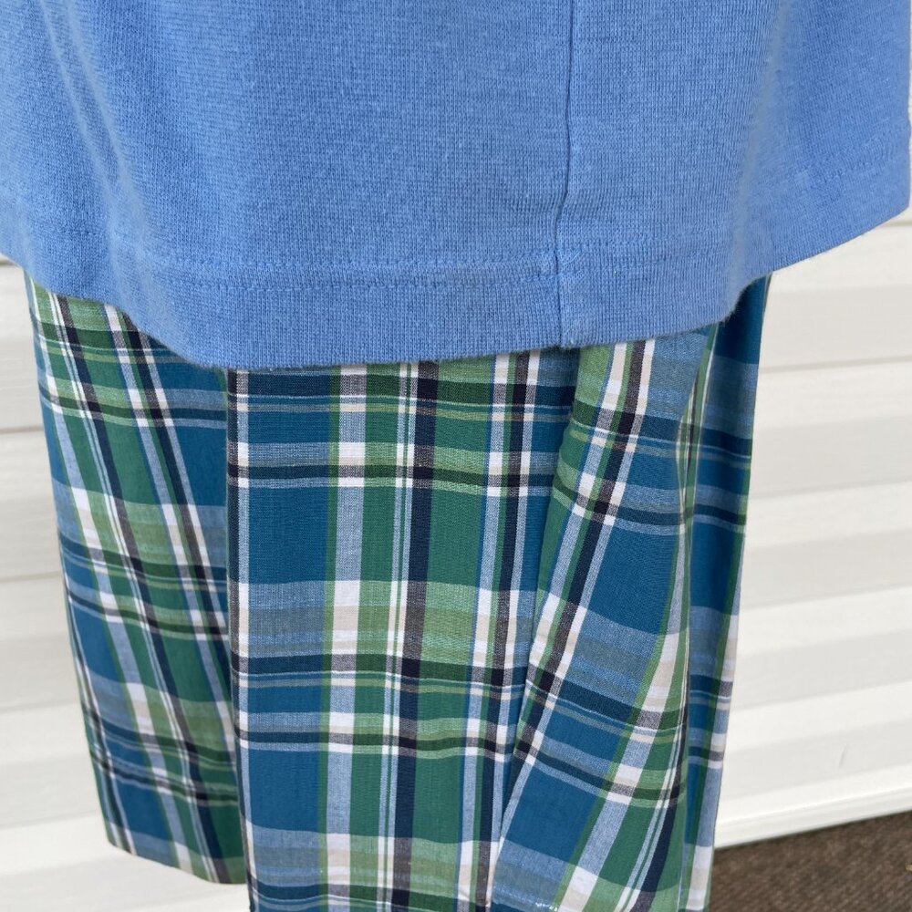 CJ BANKS Short Outfit Blue Plaid 18 W X - Picture 4 of 5